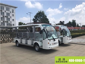 達沃電動旅游觀光車服務于景區 